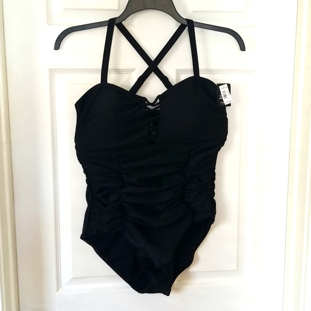 Torrid Black One Piece Bathing Suit